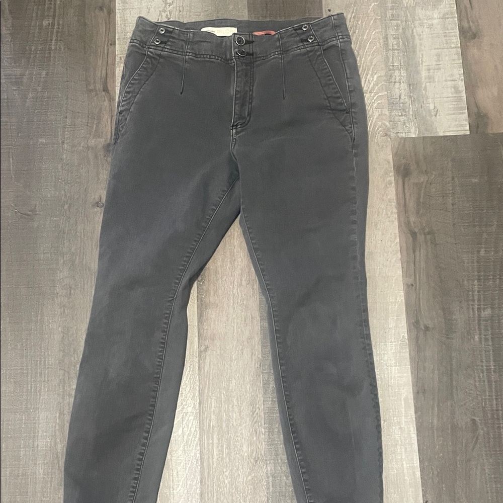 Pilcro Anthropologie Charcoal High Rise Skinny Jeans